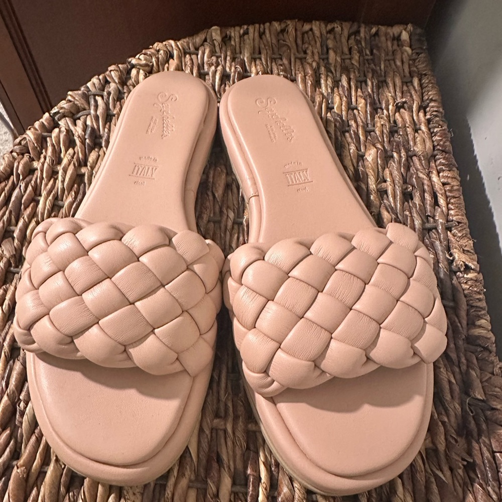Seychelles Nude Braided Slide Sandals